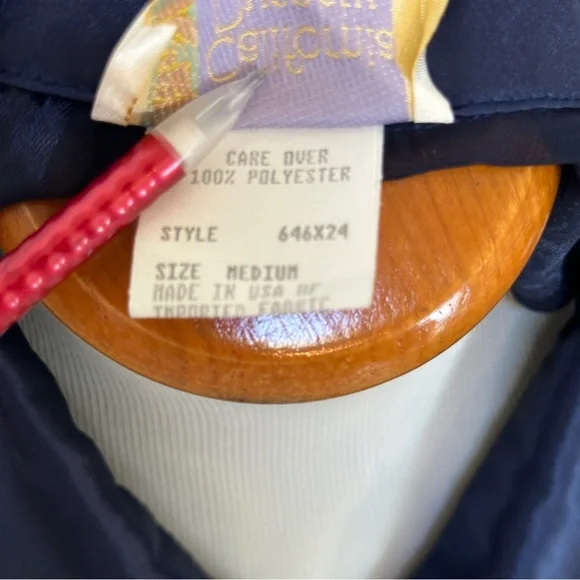 VTG California Dynasty 80s‎ Pajama  Tank Top Blue Burnt Velvet Women’s Sz Medium - Picture 6 of 6